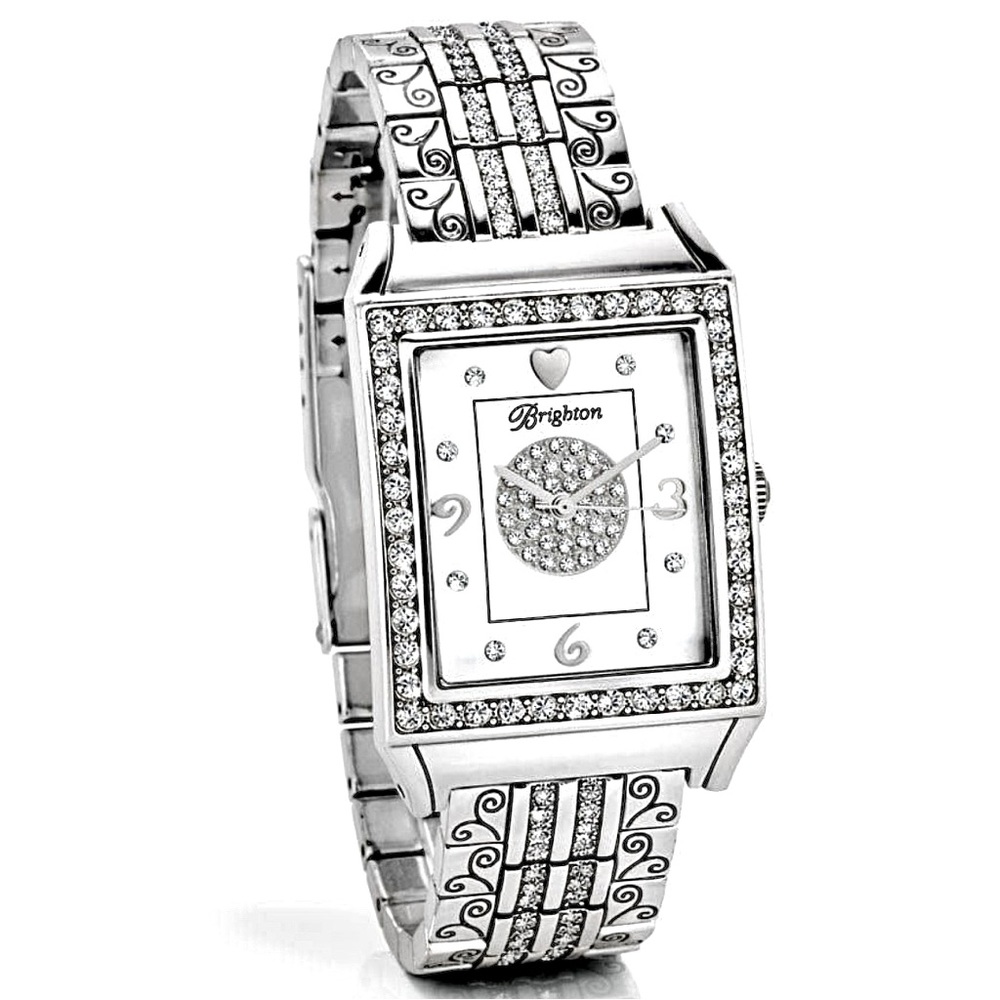 Brighton Diamond Bar Link Watch with Swarovski Crystals. Style# W40672